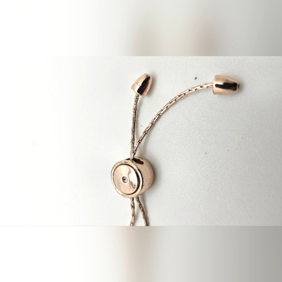 ๐ข3/$19๐ข Rose Gold Slide Bracelet Spheres and Rhinestone Beads - Picture 4 of 6